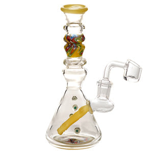 Unbranded Glass Conical Inline Sticker (6629) 7.0" Brown