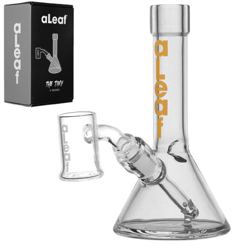 aLeaf Glass Tiny Beaker w/Carrying Case (7145) 5.0" White