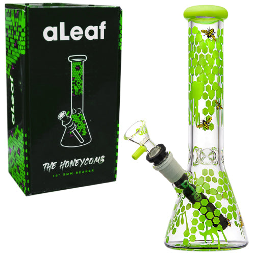 aLeaf Glass Slime Honeycomb Designed (7147) 10.0" Green