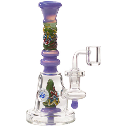 Unbranded Glass 2Rim Riversible Cone (7197) 7.0" Purple
