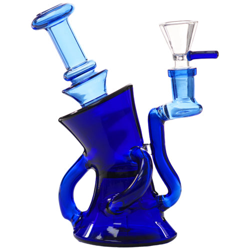 Unbranded Glass Full ColorTube Bent (7198) 8.0" Blue