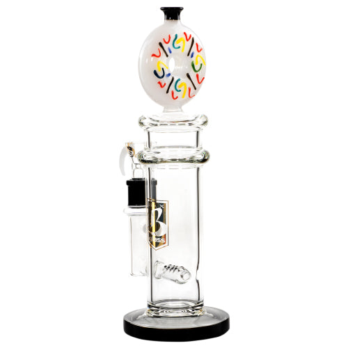 6B Glass Glass Tube With Donut (7554) 11.0" White