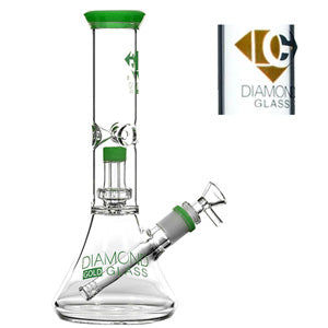 Diamond Glass Glass Beaker (7618) 10.5" Green