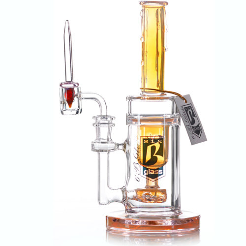 6B Glass Glass with Carb Cap (8284) 9.5" Brown