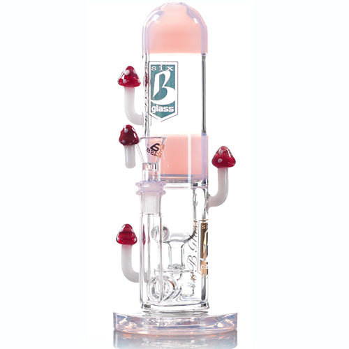 6B Glass Glass Mushrooms (8286) 10.0" Pink