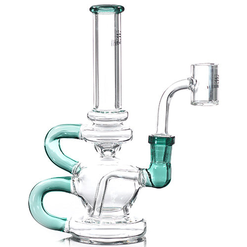 Helios Glass Glass Recycle (8424) 8.0" Teal