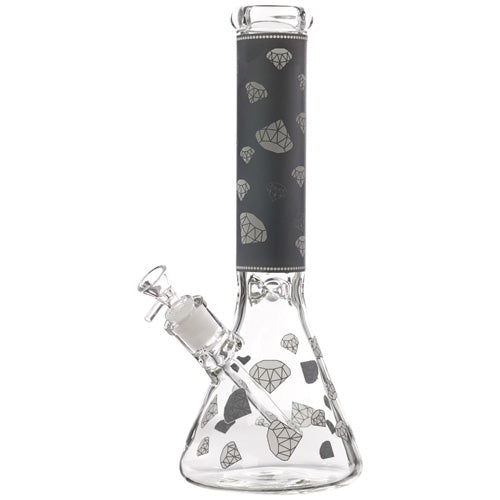 6B Glass Glass 9mm Beaker (8450) 13.5" Crazy Diamond