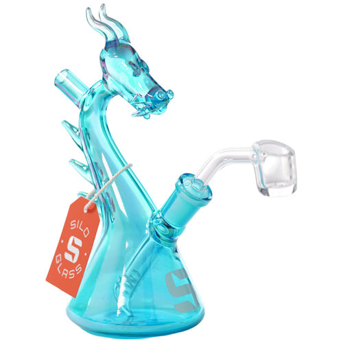 Silo Glass Dragon (8487) 7.0" Blue