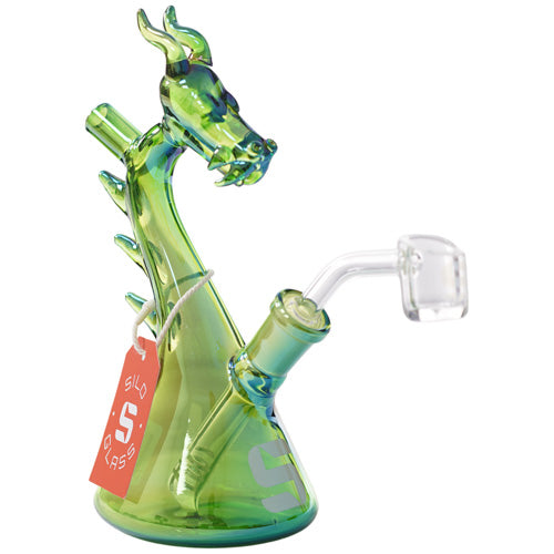 Silo Glass Dragon (8487) 7.0" Green