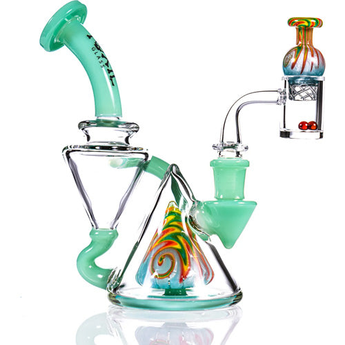 Toxic Glass Pyramid Wigwag Recycle (8502) 6.5" Green