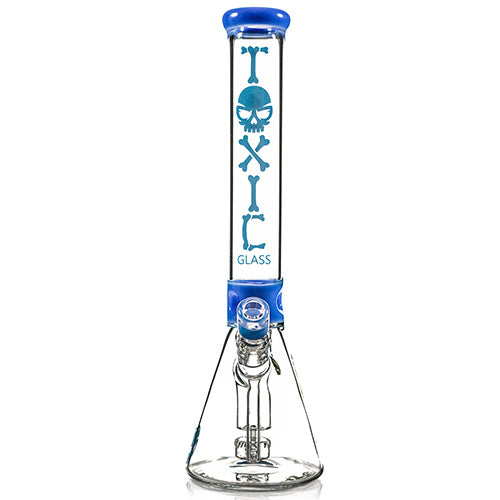 Toxic Glass Skull Beaker (8514) 15.0" Jade Blue