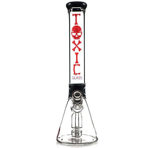 Toxic Glass Skull Beaker (8514) 15.0" Black