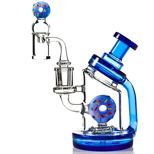Toxic Glass Donut Recycler Rig (8520) 6.0" Dark Blue