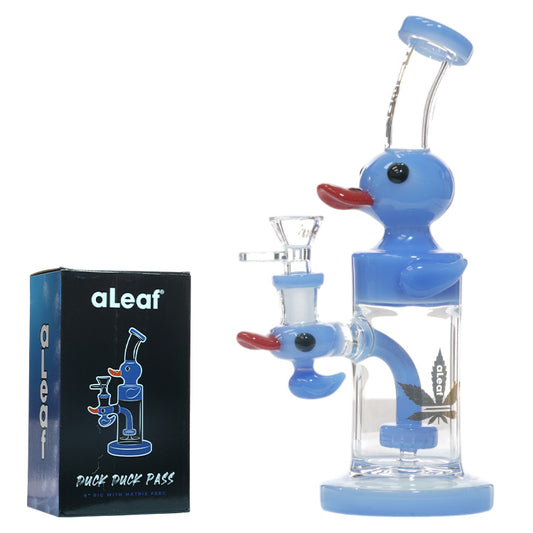 aLeaf Glass Duck Duck Pass (8534) 9.0" Blue