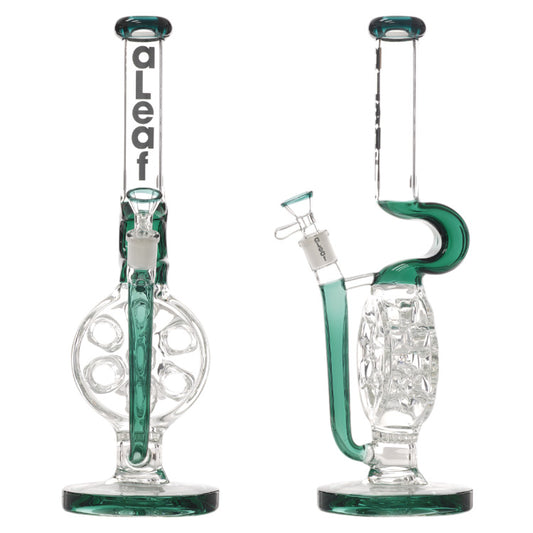 aLeaf Glass Swiss Perc (8536) 14.0" Teal
