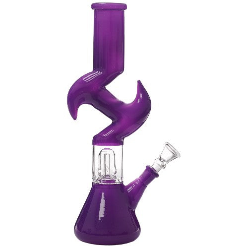 Unbranded Glass Zig-Zag (8815) 12.0" Purple
