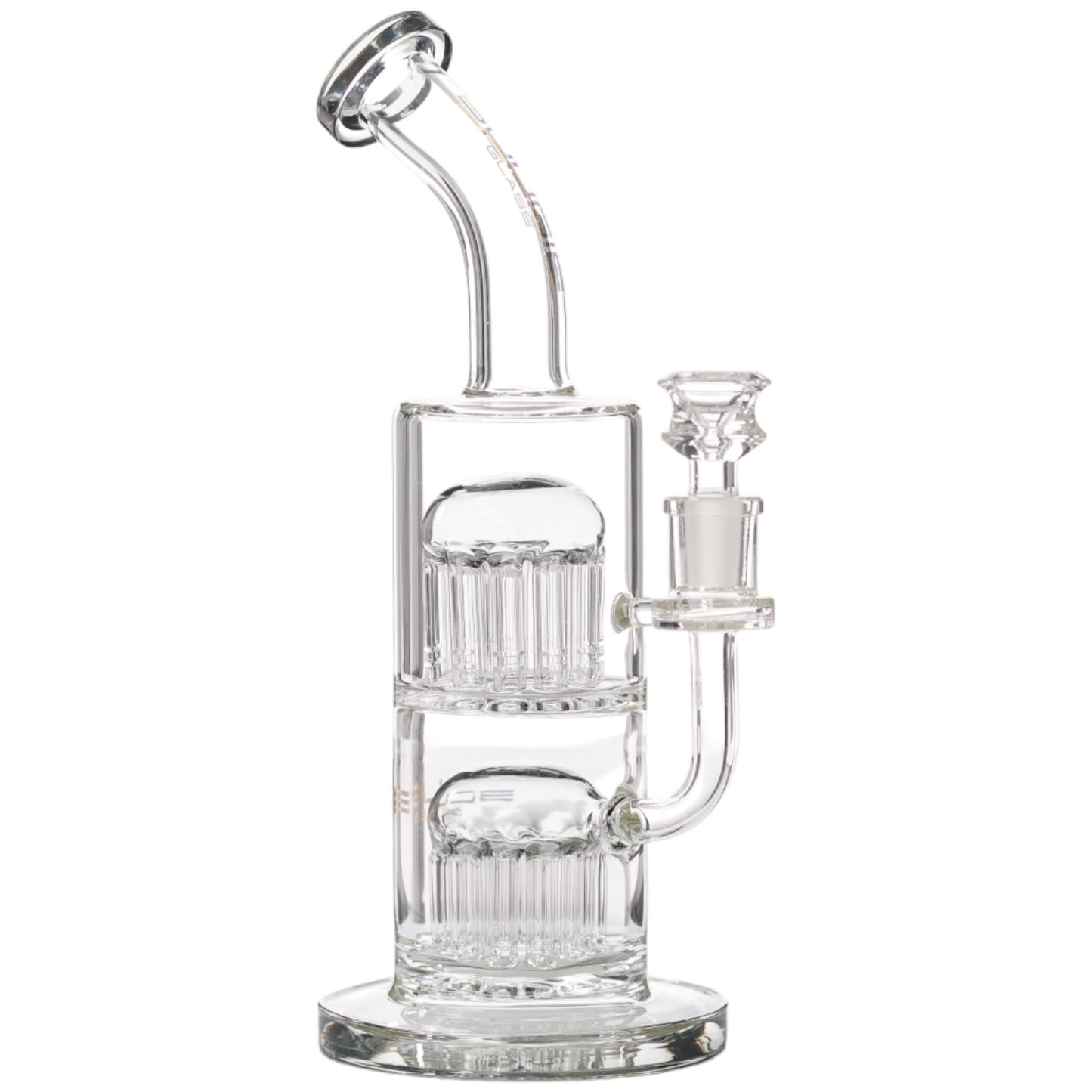 Bougie Glass Double Tree Perk (8829) 10.0" Grey