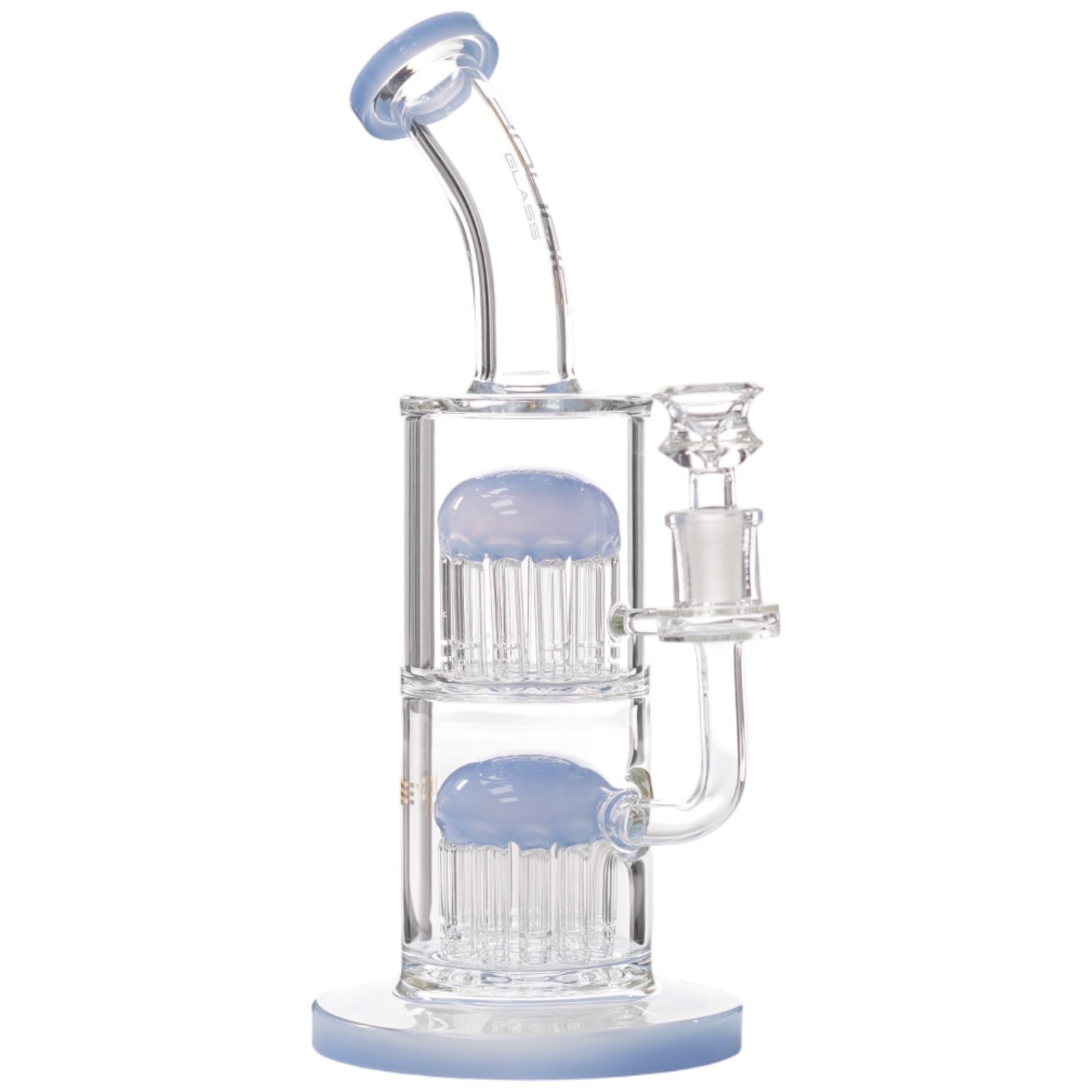 Bougie Glass Double Tree Perk (8829) 10.0" Jade Blue
