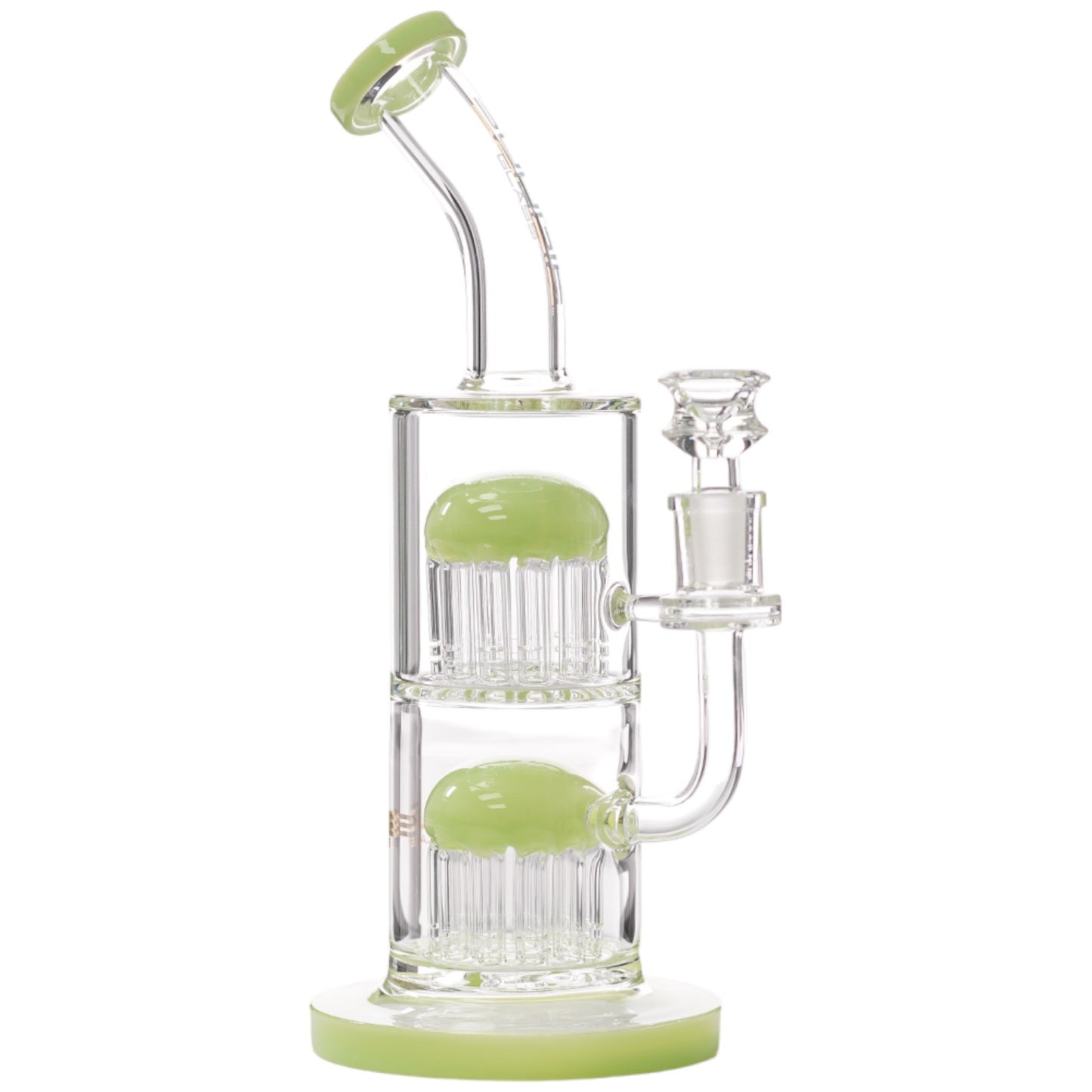 Bougie Glass Double Tree Perk (8829) 10.0" Teal