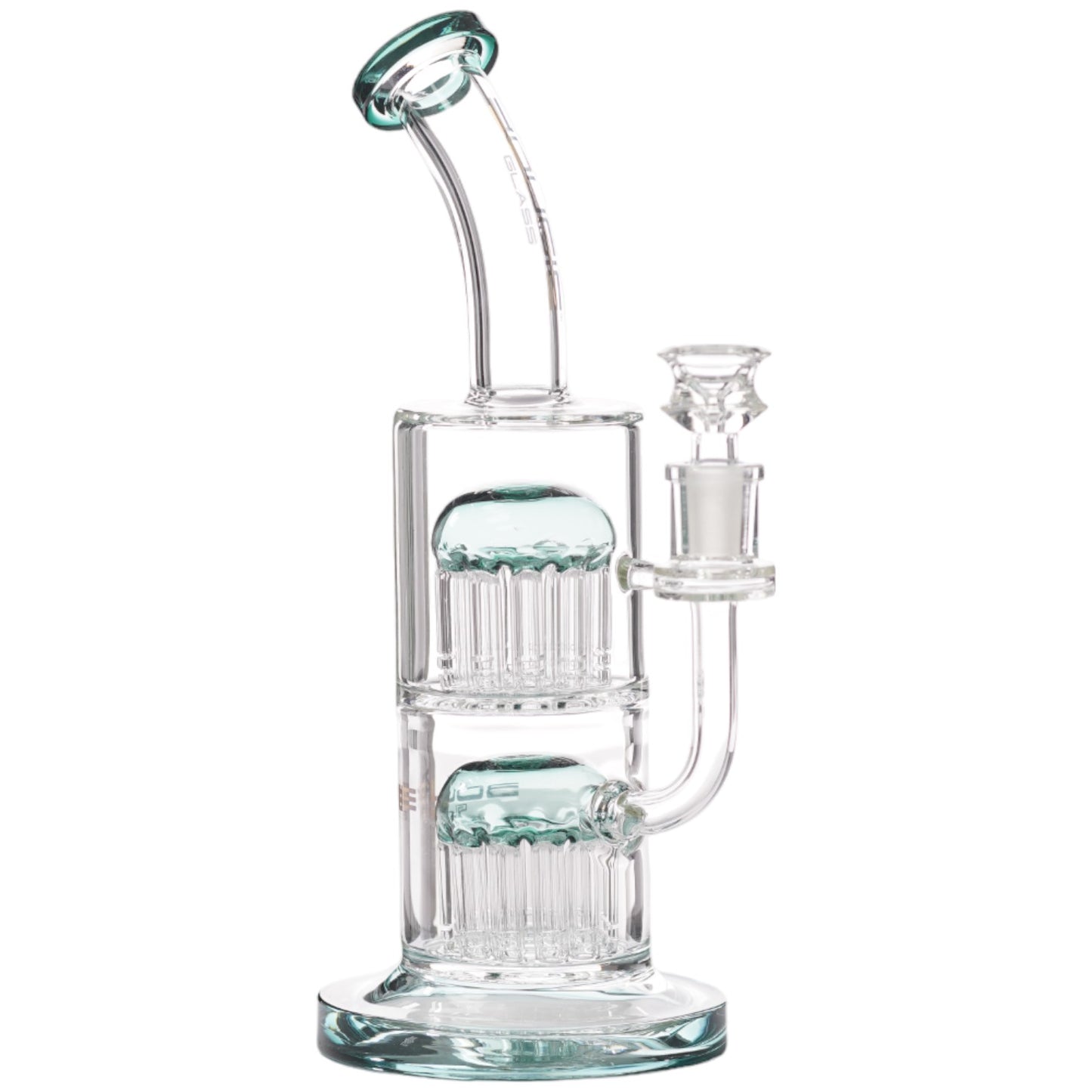 Bougie Glass Double Tree Perk (8829) 10.0" Milky Green