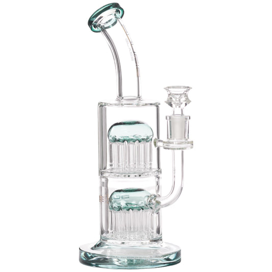 Bougie Glass Double Tree Perk (8829) 10.0" Milky Green