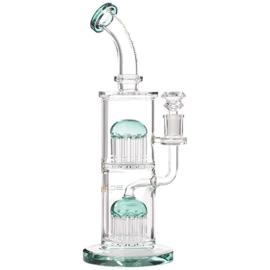 Bougie Glass 2 Tree Bent Neck 65 (8832) 12.0" Teal