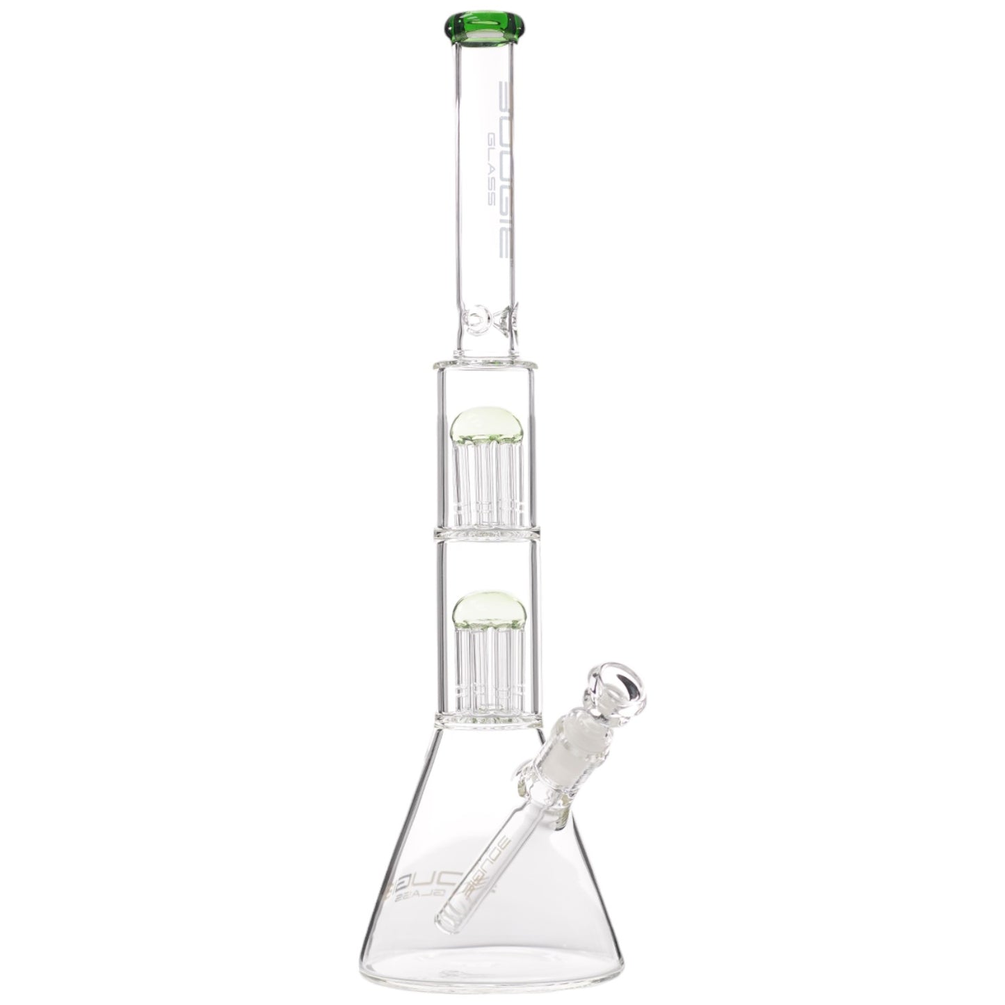 Bougie Glass Double Tree (8834) 18.0" Green