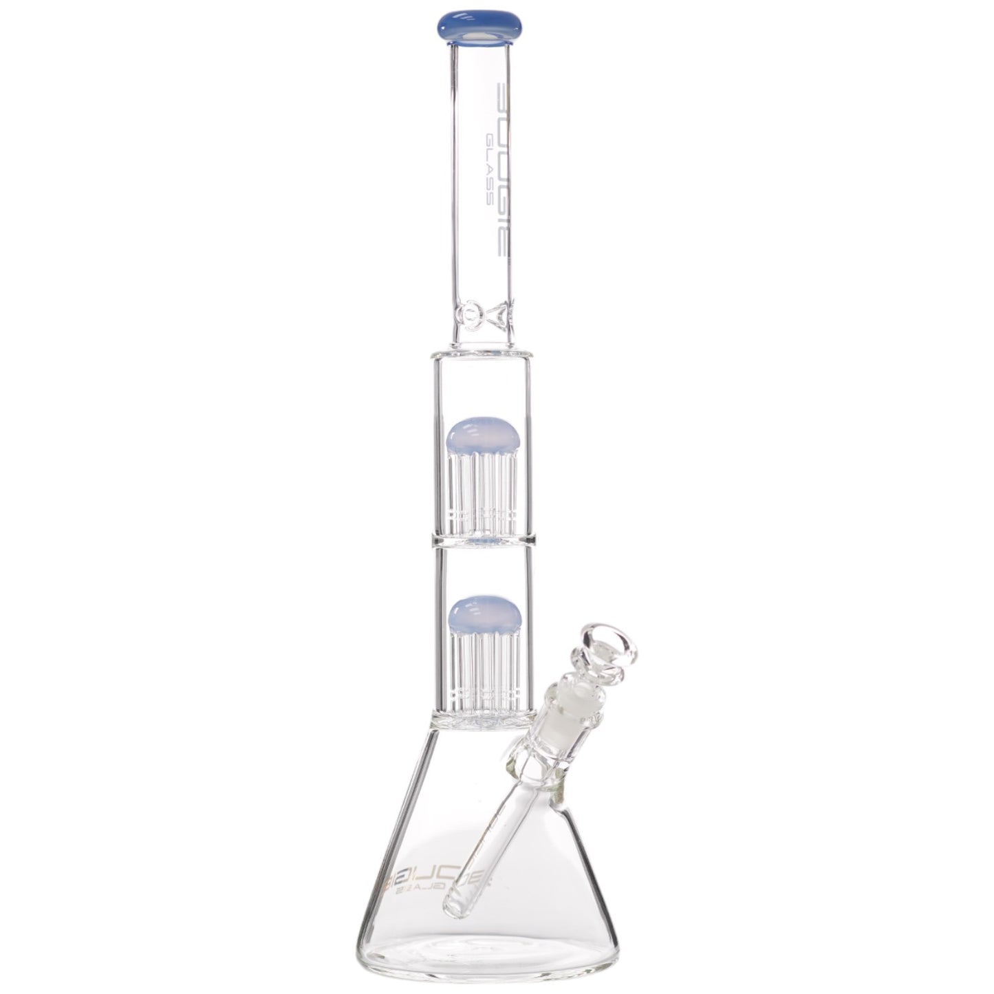 Bougie Glass Double Tree (8834) 18.0" Jade Blue