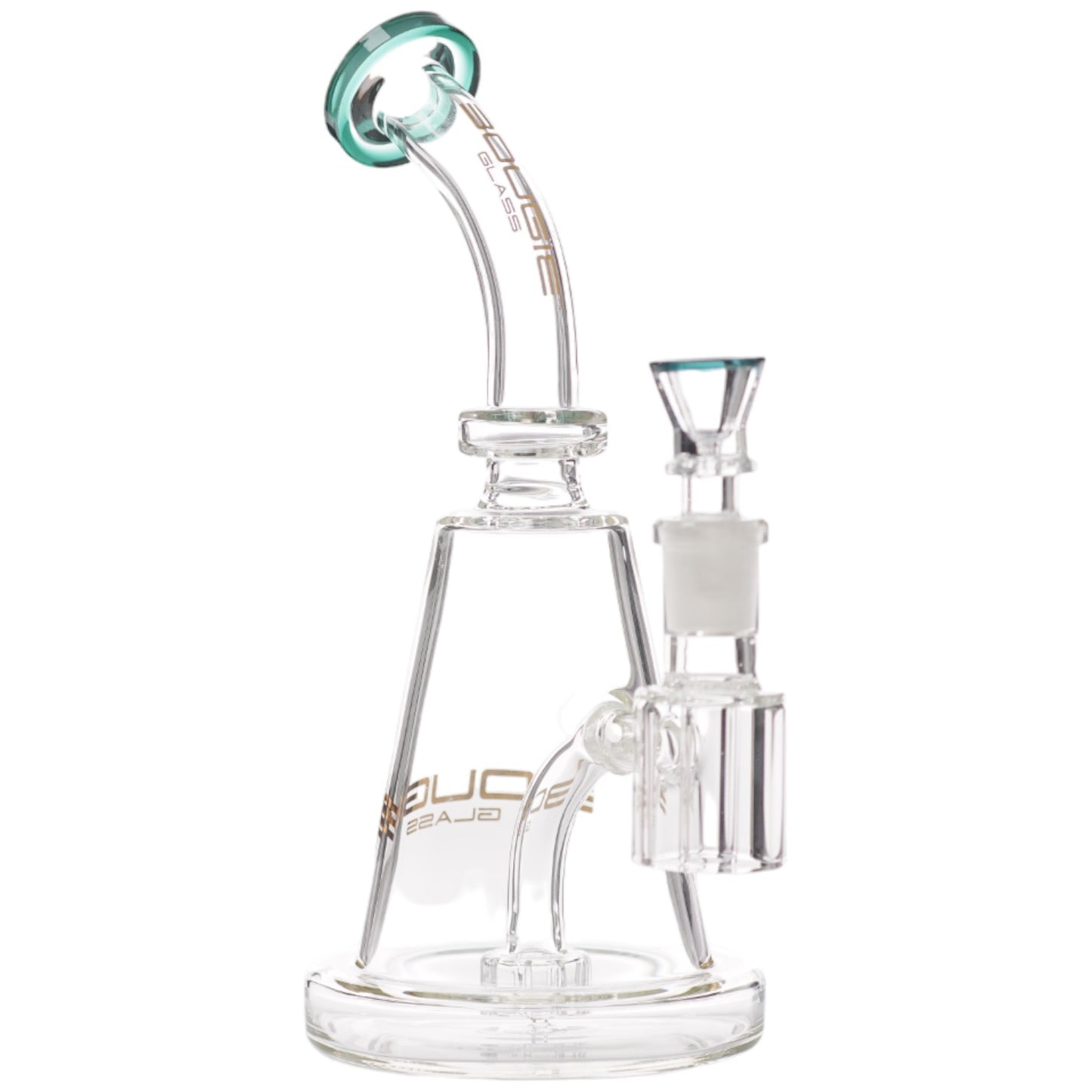 Bougie Glass Perc (8837) 8.5" Teal