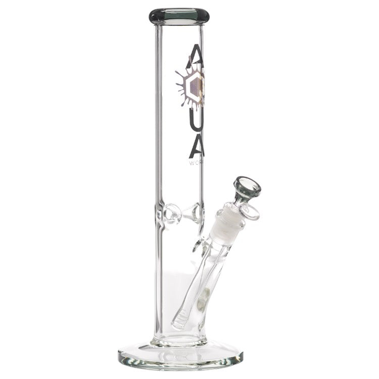 Aqua Glass 50 x 5 Straight Tube (8910) 14.0" Smoke
