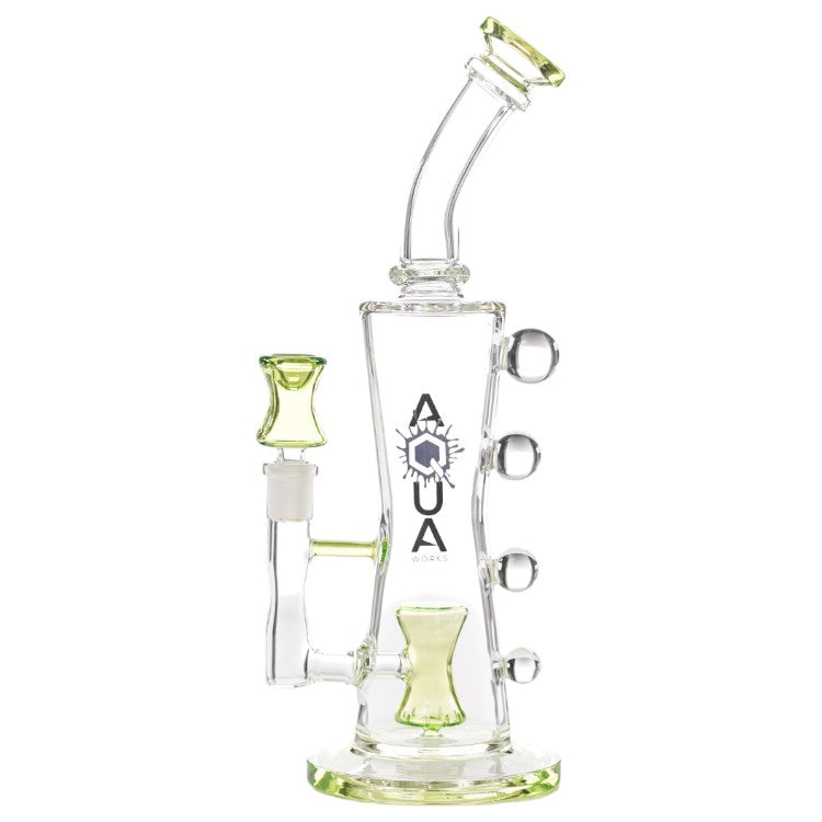 Aqua Glass Stemless 14G Hour (8911) 13.0" Green