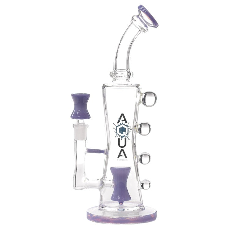 Aqua Glass Stemless 14G Hour (8911) 13.0" Purple