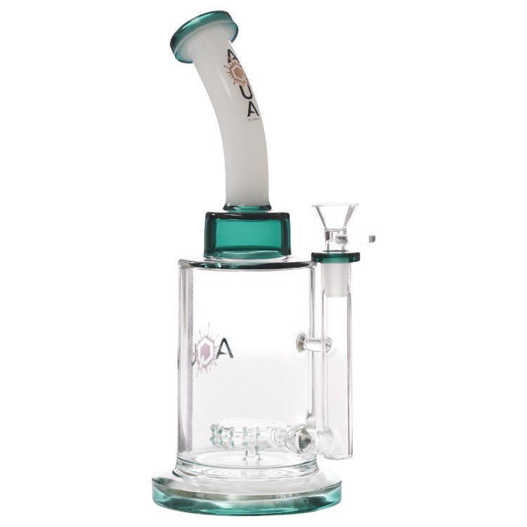 Aqua Glass Steamless Bubbler (8920) 11.0" Teal