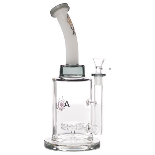 Aqua Glass Steamless Bubbler (8920) 11.0" Smoke