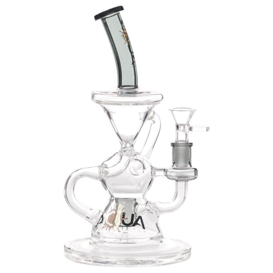 Aqua Glass Dual Recycler with Hour (8924) 9.0" Smoke