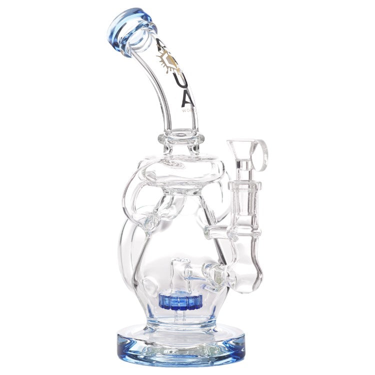 Aqua Glass Shower Puck Perc (8926) 10.0" Blue