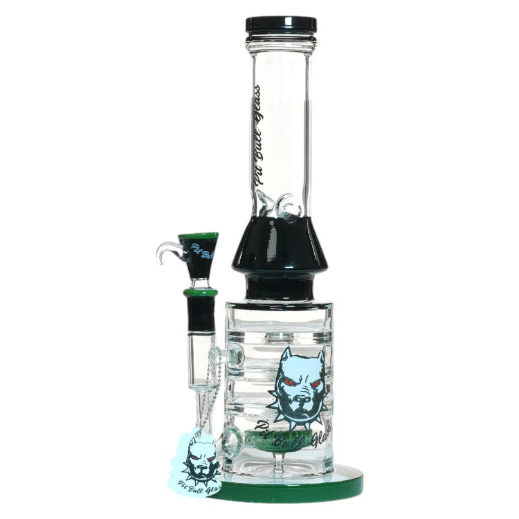 Pit Bull Glass Glass Shower (8962) 12.0" Green