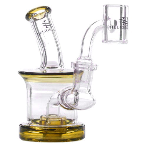 Helios Glass Glass with Banger (9306) 4.5" Amber