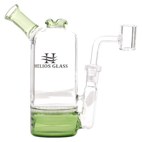 Helios Glass Glass Bubbler (9311) 8.0" Green