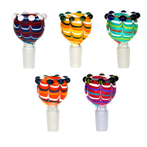Unbranded Bowls GOG Bowl Male 14 MM - with clear Frosted Glass