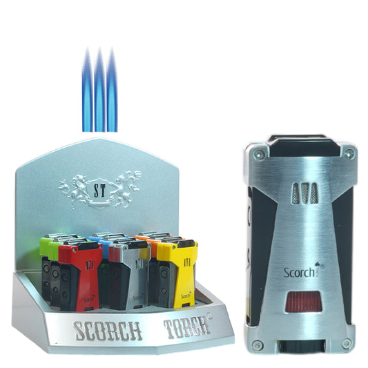 Scorch Torch Ligthers Smoth Side Press Cigar(4087) 3.0"