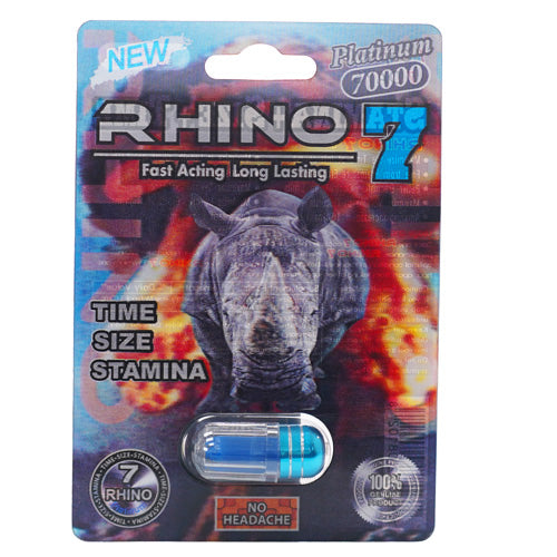 Rhino Sexual Enhancement Rhino 7 - 70000 Advance Single Enhancement
