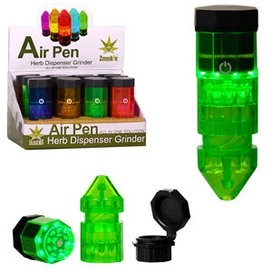 Zmokie Grinders Air Pen Herb Dispenser All in One Plastic Grinder - with Led Light