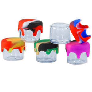 Unbranded Container & Jars Silicone & Glass Jar - 5ml (Dropper lid)