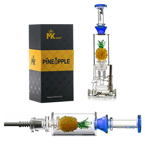 MK Glass Nectar Collector Pineapple 6234 Blue