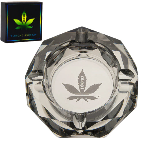 aLeaf Ashtray aLeaf Glass AshtrayDiamond 4.0" Gunmetal