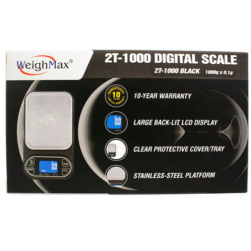 Weighmax Digital Scales Digital Scale 2T 0.1g Black