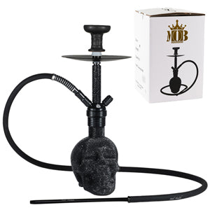 MOB Hookah Skull Hookah 19.0" Swarovski -Black