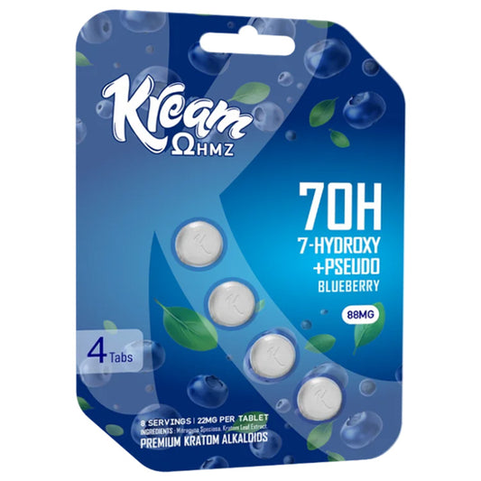 Kream Tablets & Caplets 7OH Tablets Pseudo Tablets 22mg 7-hydroxymitragynine Blueberry