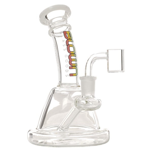 Blown Glass - NOVA - 7.5" Rig w/Puck Base Rasta